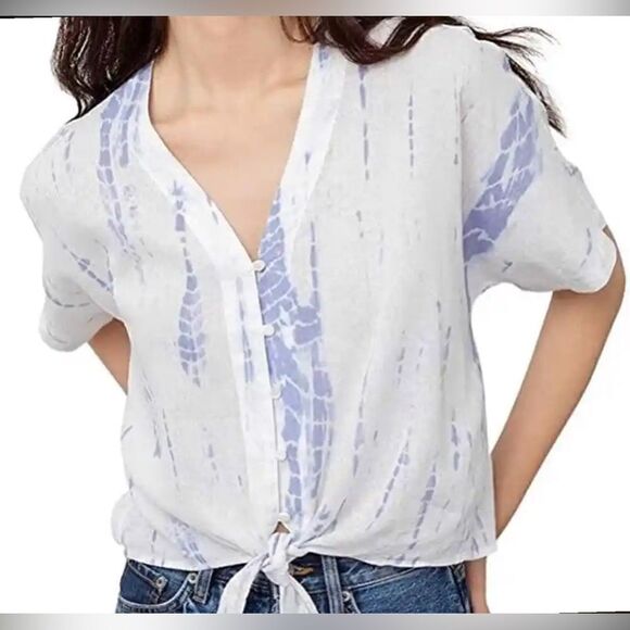 Rails Thea tie waist blouse  rayon/ linen blend blouse size S, M, L, NWT - Picture 1 of 14